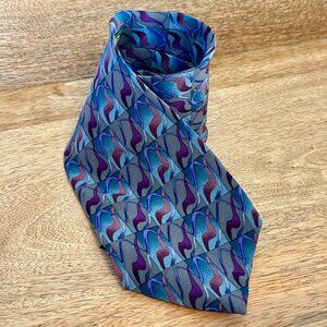 Vintage abstract Jerry Garcia silk tie geometric Happy Birthday Collection Eight